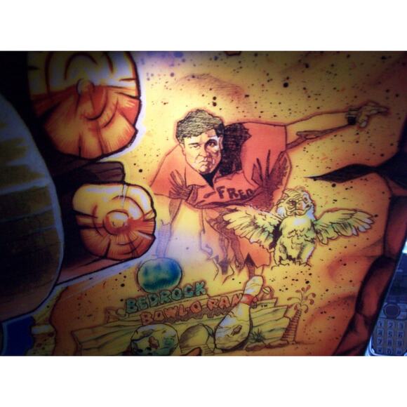 The Flintstones Pinball Machine Translite Game Art Original NOS 1994 - Picture 4 of 10